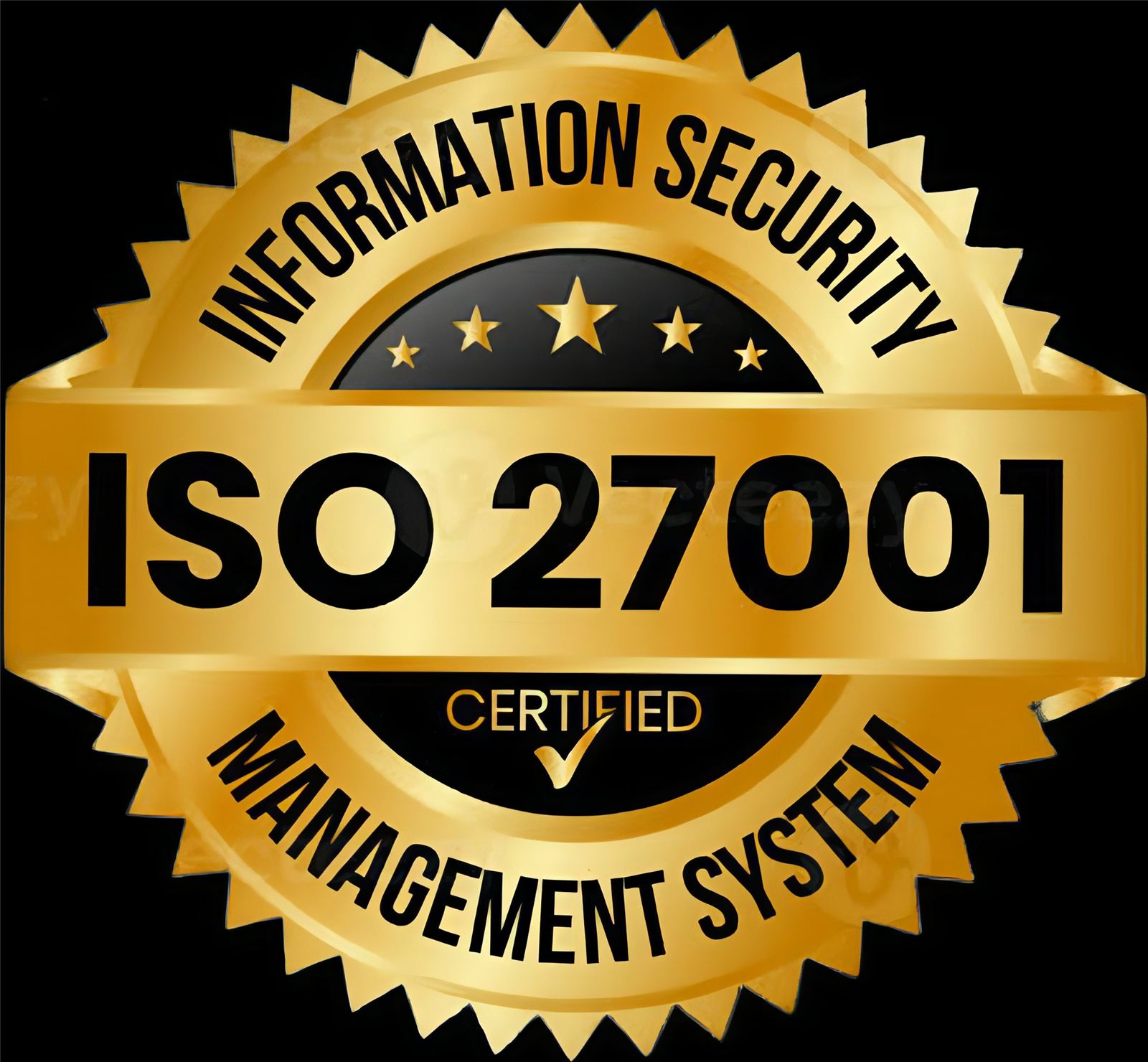 ISO 27001 information security management system badge